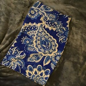 Stretchy pencil skirt blue paisley lularoe Cassie